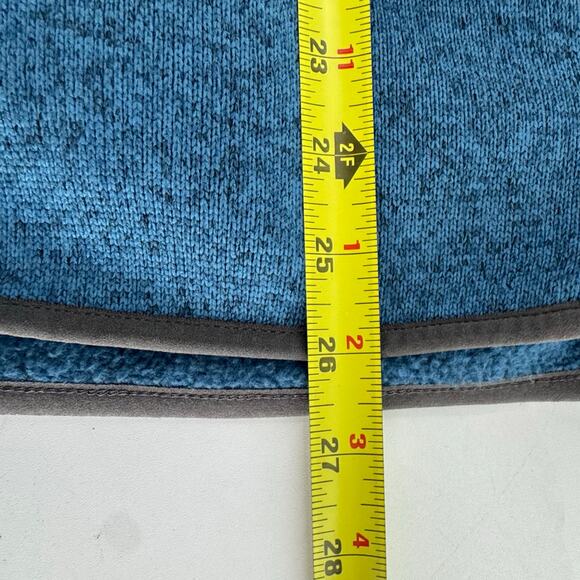 LL Bean Pullover Fleece 1/4 Snap Jacket Mens Blue Medium Regular Slightly Fitted - Picture 7 of 7